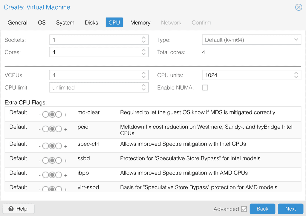 CPU Tab